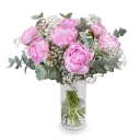 Kytice růžových pivoněk